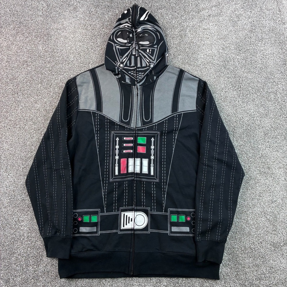 Star Wars Darth Vader‎ Hoodie Boys 2XL Black Full Hood Zip Sweatshirt Dark Side